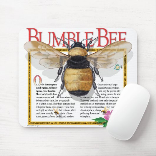 Bumble Bee Mousepad Muismat (Met muis)