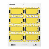 Bumble Bee Name Tag Etiket (Full Sheet)