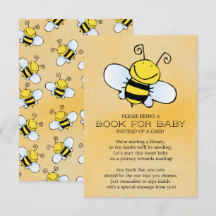Bumble Bee Neutral Baby shower Boek voor Baby Kaart