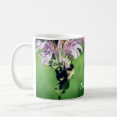 Bumble bee on bee Balm Flower Personated Koffiemok (Links)