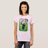 Bumble bee on bee Balm Natuur T-shirt (Voorkant volledig)