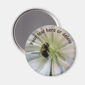 Bumble Bee On Clematis Flower Personalized Magneet (Voorkant / Achterkant)