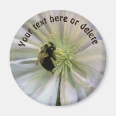 Bumble Bee On Clematis Flower Personalized Magneet (Voorkant)