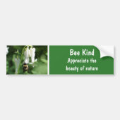 Bumble Bee On Columbine Flower Bee Kind Bumpersticker (Voorkant)
