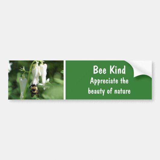 Bumble Bee On Columbine Flower Bee Kind Bumpersticker (Voorkant)