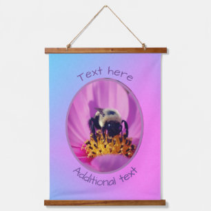 Bumble bee on Cosmos Flower Personated Hangend Wandkleed