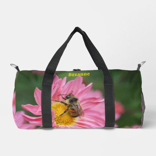 Bumble Bee On Daisy Flower Gepersonaliseerd Plunjezak (Voorkant)