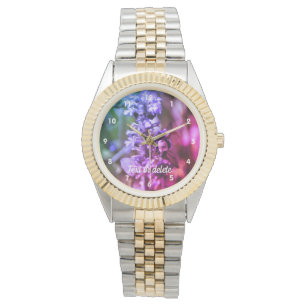 Bumble bee on Flower Abstract Personated Horloge