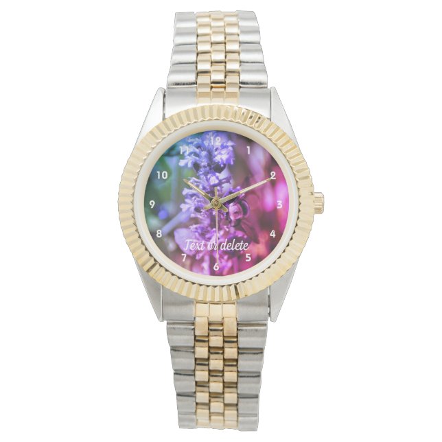 Bumble bee on Flower Abstract Personated Horloge (Voorkant)