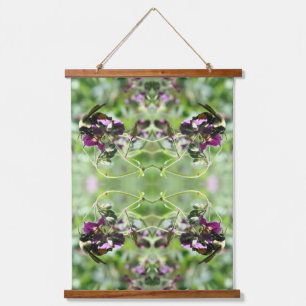 Bumble Bee On Pink Flower Natuur Abstract Hangend Wandkleed