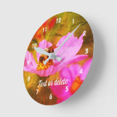 Bumble bee on roze kosmos Abstract Ronde Klok (Hoek)