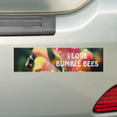 Bumble Bee On Snapdragon Flower Bumpersticker (Op auto)