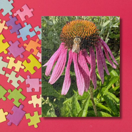 Bumble Bee op Bloemfoto, Aangepaste Schattigee Nat Legpuzzel
