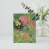 Bumble Bee op Clover Briefkaart (Staand voorkant)