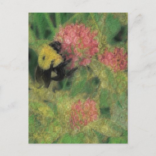 Bumble Bee op Clover Briefkaart (Voorkant)