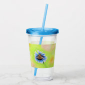 Bumble Bee op een ventilator schilderen Acryl Drinkbeker (Achterkant)