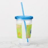 Bumble Bee op een ventilator schilderen Acryl Drinkbeker (Links)