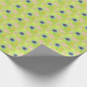 Bumble Bee op een ventilator schilderen Cadeaupapier (Hoek)