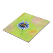 Bumble Bee op een ventilator schilderen Tegeltje (Zijkant)