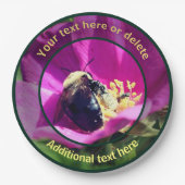 Bumble Bee op Flower Natuur Personalized Party Papieren Bordje (Voorkant)