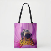 Bumble bee op kosmos tote bag (Voorkant)