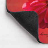 Bumble Bee op Red Dahlia Muismat (Hoek)