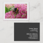 Bumble Bee op sedum (grens) Visitekaartje (Voorkant / Achterkant)