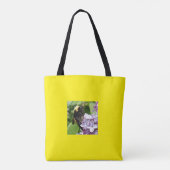 Bumble Bee op Sneeuwbal struik en jouw naam Tote Bag (Achterkant)