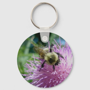 Bumble Bee op Thistle Sleutelhanger