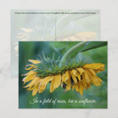 Bumble Bee op Zonnebloem - Briefkaart (Voorkant / Achterkant)