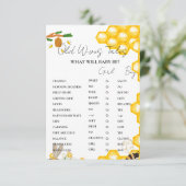 Bumble Bee Oude Vrouwen Verhalen Baby Shower Spelk Kaart (Staand voorkant)