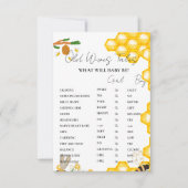 Bumble Bee Oude Vrouwen Vertellingen Baby Shower S Kaart (Voorkant)