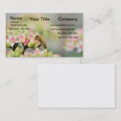Bumble Bee over een mooie bloem Visitekaartje (Voorkant / Achterkant)