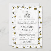 Bumble Bee Patroon Islamitisch Neutraal Aqiqa Aqeq Kaart (Voorkant)