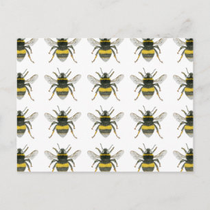 Bumble Bee Pattern Briefkaart
