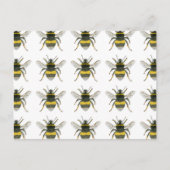 Bumble Bee Pattern Briefkaart (Voorkant)