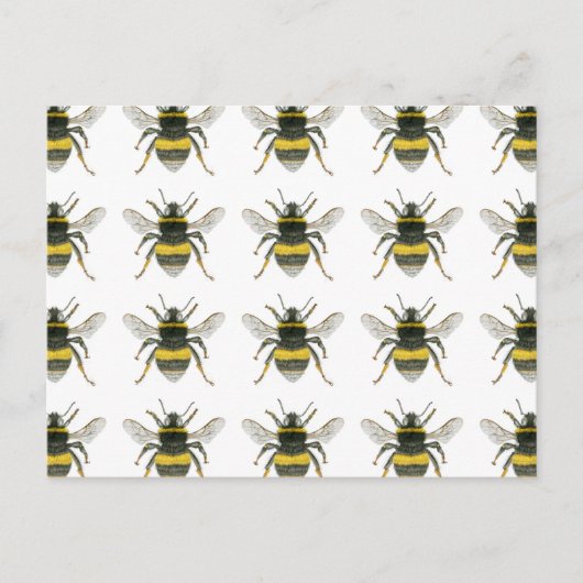 Bumble Bee Pattern Briefkaart (Voorkant)