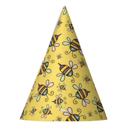 Bumble Bee Pattern Feesthoedjes (Links)