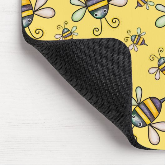 Bumble Bee Pattern Muismat (Hoek)