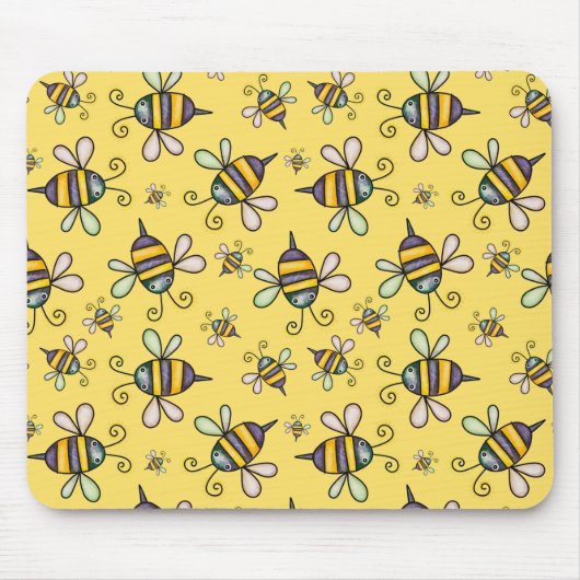Bumble Bee Pattern Muismat (Voorkant)