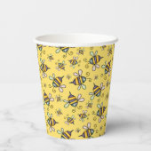 Bumble Bee Pattern Papieren Bekers (Achterkant)