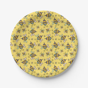 Bumble Bee Pattern Papieren Bordje