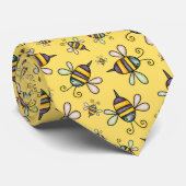 Bumble Bee Pattern Stropdas (Opgerold)