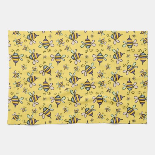 Bumble Bee Pattern Theedoek (Horizontaal)