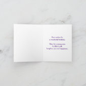 Bumble Bee Perched op een roze bloem Happy Birthda Kaart (Binnen)