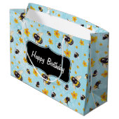 Bumble Bee Personalised Birthday Groot Cadeauzakje (Achterkant Gekanteld)