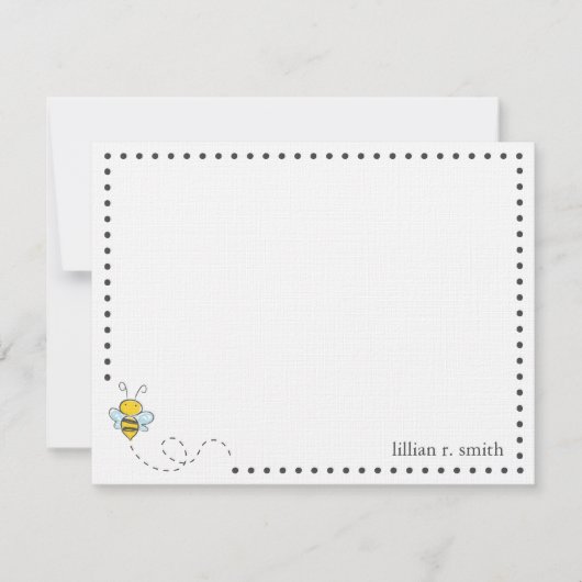 Bumble bee Personated Note Card Notitiekaartje (Voorkant)