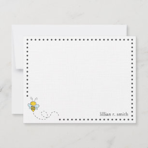 Bumble bee Personated Note Card Notitiekaartje