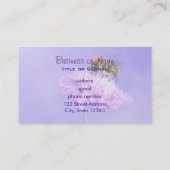 Bumble Bee Perst op een Paarse ventilator Visitekaartje (Achterkant)