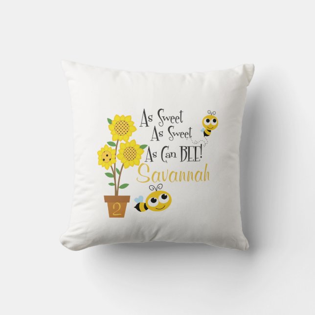Bumble Bee Pillow Kussen (Voorkant)